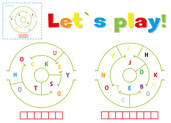 Play and write the words hockey and notebook