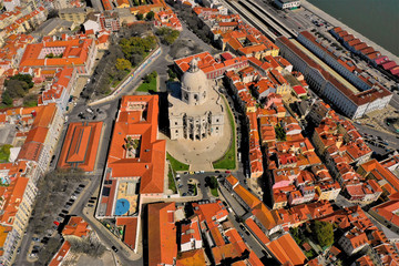 Lissabon Luftbilder - Luftaufnahmen von Lissabon: Ponte 25 de Abril, Castelo de São Jorge, Igreja...