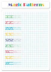 Continue the pattern with crayons or felt-tip pens