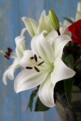 Obraz premium a bouquet with a white lilly