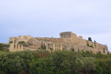 Fototapeta na wymiar Parthenon Temple In Greece,the Place Where Democracy Was Born