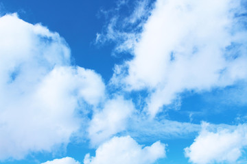 Obraz premium Cumulus clouds. Close-up. Background. Landscape.