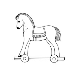 Pretty horse on wheels