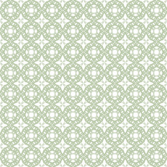 Seamless abstract floral pattern in oriental style. Geometric flower ornament on a white background.