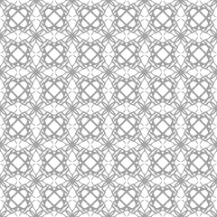 Fototapeta premium Seamless abstract floral pattern in oriental style. Geometric flower ornament on a white background.