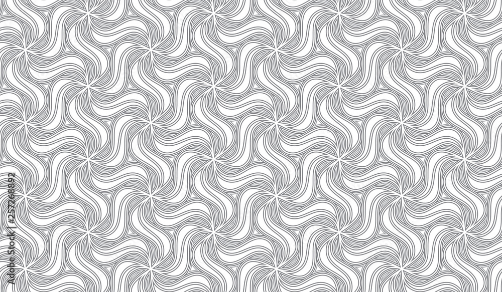 Poster seamless pattern with rotating figures. optical illusion of movement of forms in space.