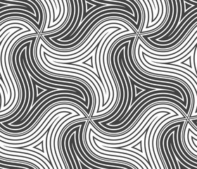 Seamless pattern with rotating figures. Optical illusion of movement of forms in space.