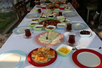 traditional turkish breakfast.turkey