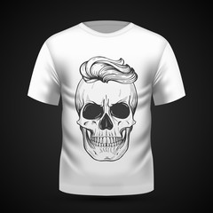 Angry skull with beard