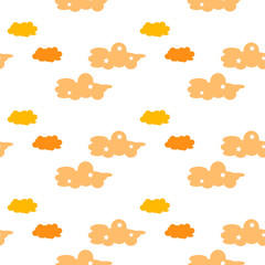 Kids seamless pattern with clouds.Can be used for wallpaper,fabric, web page background, surface textures.