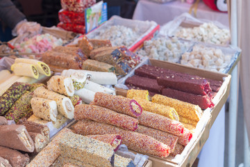 various sweets on the market