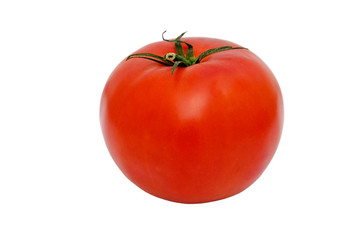 Fresh tomato on white