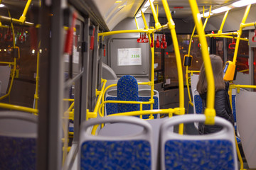 in the evening they let the bus go, people rush home