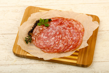 Sliced salami