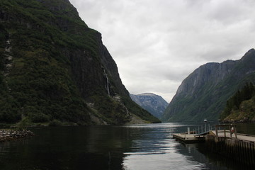 Fototapeta premium Cloudy Fjord Norwegian