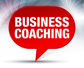 Business Coaching Red Bubble Background