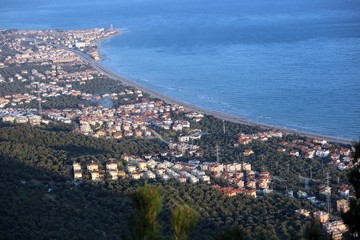 Fototapeta premium old stone village homes on ida mountains (adatepe village).turkey