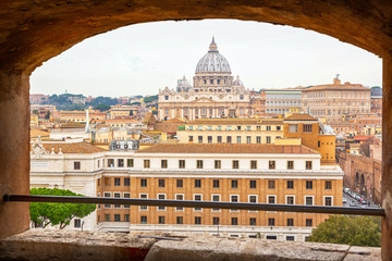 Fototapeta premium Rome city Vatican skyline view