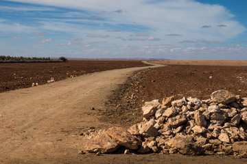 Coutry with autumn fields, Morocco