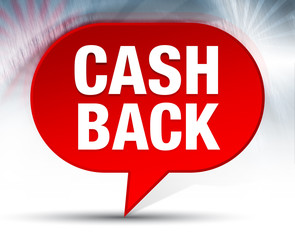 Cash Back Red Bubble Background