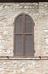 Window with closed shutters