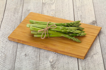 Raw asparagus heap