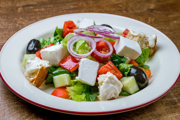 Greek salad with feta