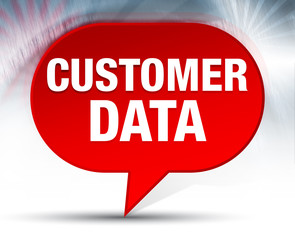 Customer Data Red Bubble Background