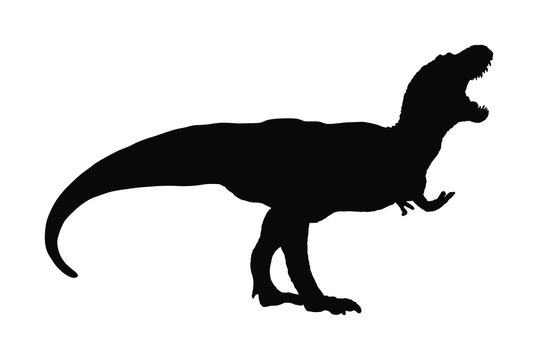 Alectrosaurus vector silhouette isolated on white background. Dinosaurs symbol. Jurassic era. Dino sign.