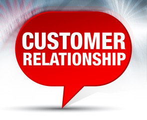 Customer Relationship Red Bubble Background
