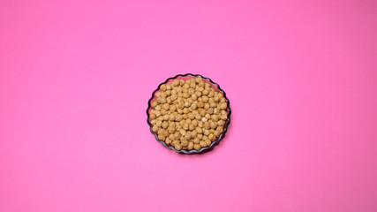 legumes on the pink background