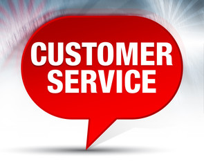 Customer Service Red Bubble Background