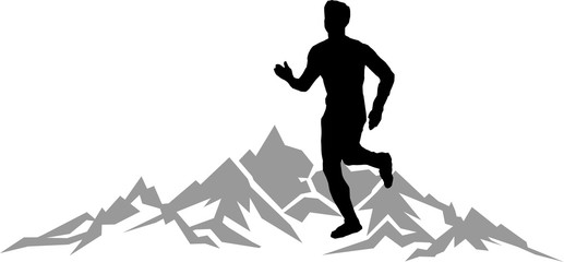 Jogging in the mountains