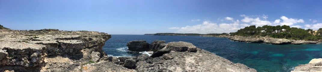 Fototapeta na wymiar Panorama Mallorca Küste