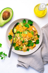 Quinoa Salad with Orange, Chicken and Avocado, Healthy Meal