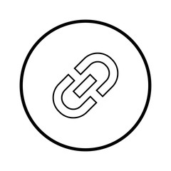 Link icon vector. Hyperlink chain symbol, Stroke Chain