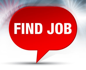Find Job Red Bubble Background