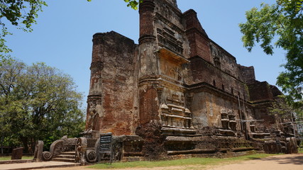 The Sacred Quadrangle with buddha, Ancient ruins Sri Lanka, Unesco ancient city Polonnaruwa, Sri...
