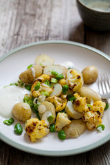 Potato and broad bean salad