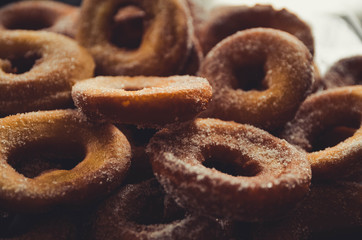  Homemade donuts with sugar on top