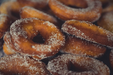  Homemade donuts with sugar on top