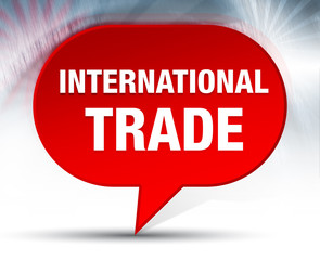 International Trade Red Bubble Background