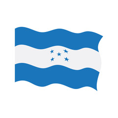 Waving flag of Honduras. Vector illustration design