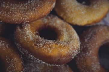  Homemade donuts with sugar on top