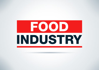 Food Industry Abstract Flat Background Design Illustration