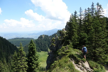 Fototapeta na wymiar Aufstieg zum Laber bei Oberammergau