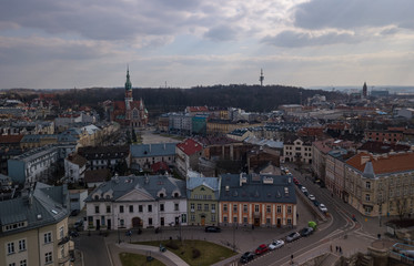 Fototapeta na wymiar Aerial view of the Church of St. Józefa in Podgórze, Krakow, Poland