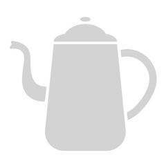 Teapot flat illustration on white