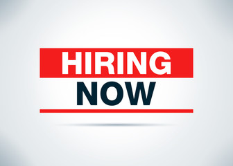 Hiring Now Abstract Flat Background Design Illustration