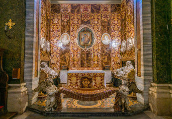 Spada Chapel by Francesco Borromini in the Church of San Girolamo della Carità in Rome, Italy.